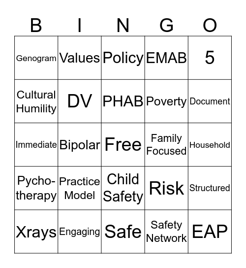 CORE Week 1 Bingo Card