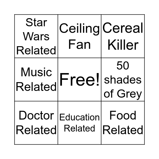 Halloween Puns Bingo Card