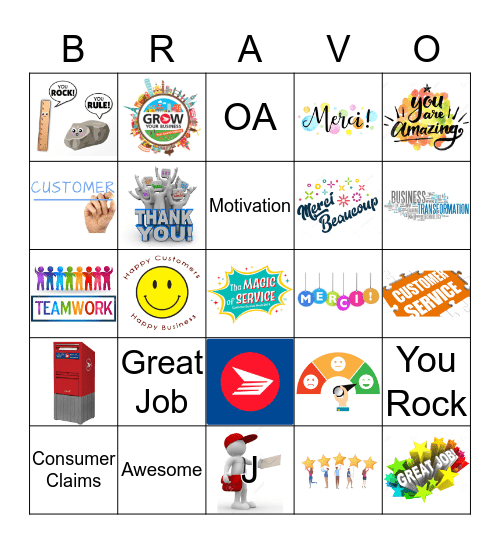 Customer Service Week Bingo Card