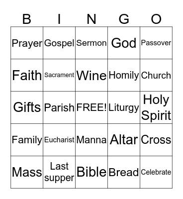 Chapter 15 Bingo Card