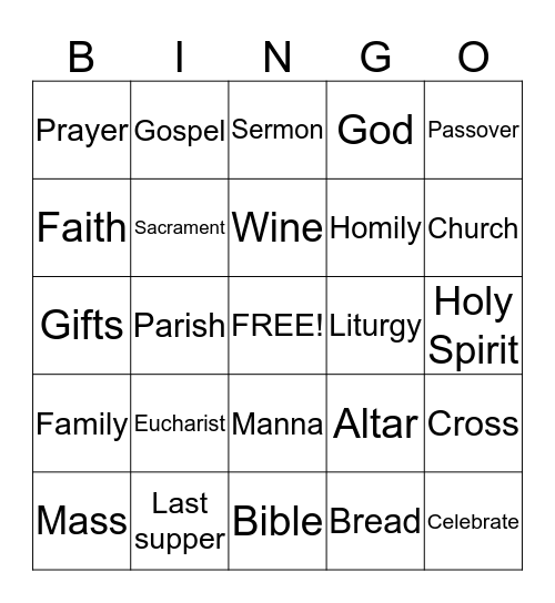 Chapter 15 Bingo Card