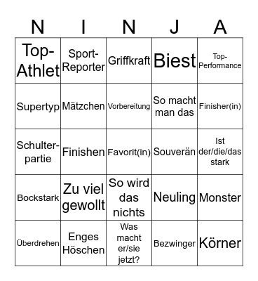 Bingo Card