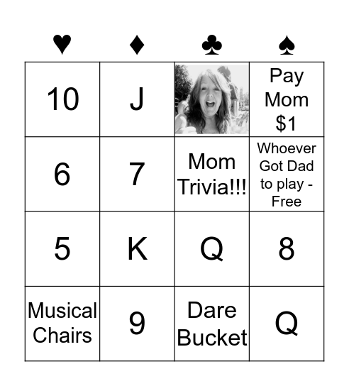 Mom's Birthday Bingo!!! Bingo Card