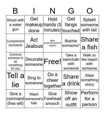 Mer - Fluff Bingo Card