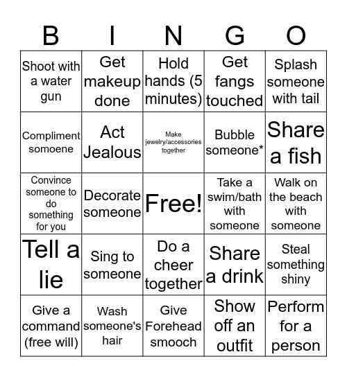 Mer - Fluff Bingo Card