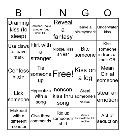 Mer - Oh No Bingo Card