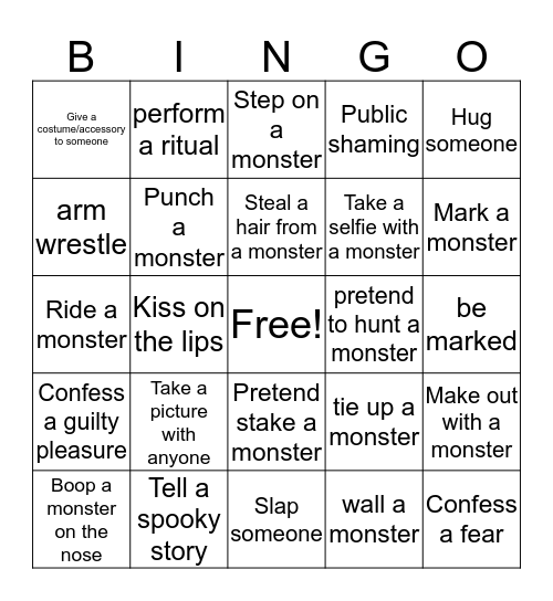 Human - Mix Bingo Card