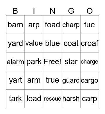 ar/eu/oa Bingo Card