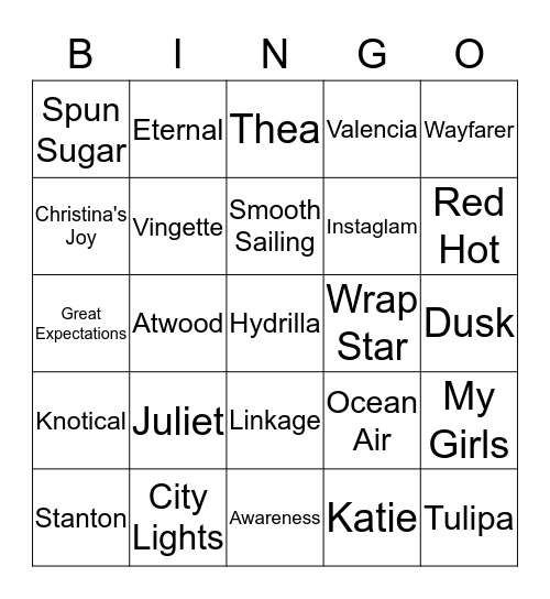 lia sophia bingo bling Bingo Card