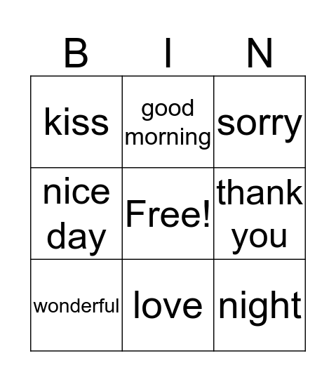 Be Kind Be Fair Bingo Card