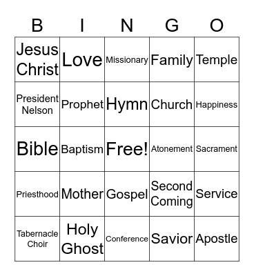 Conference Bingo Card