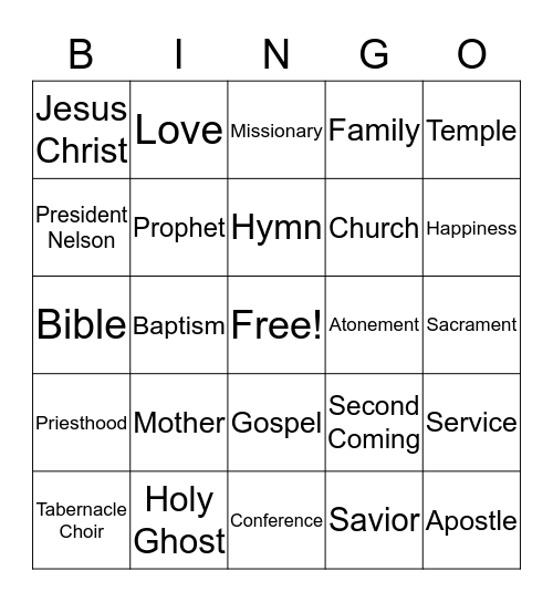 Conference Bingo Card