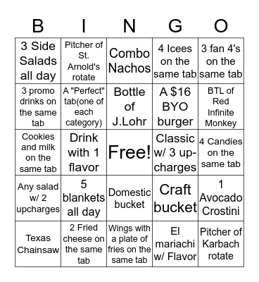 Star Bingo Card