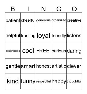 FRIENDSHIP BINGO Card