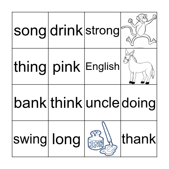 NG or NK? Bingo Card