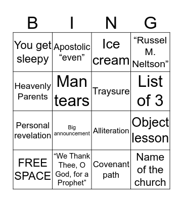 Conference Bingo Card