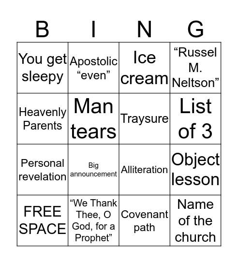 Conference Bingo Card