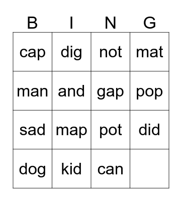 Set 3 Phase 2 Bingo Card