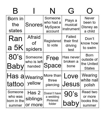 Bingo Card