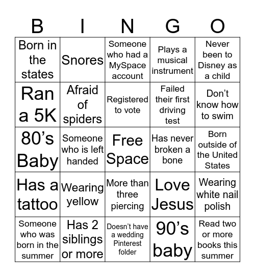 Bingo Card