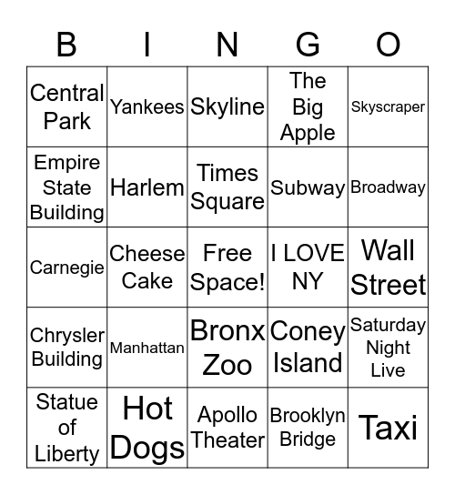 BINGO Card