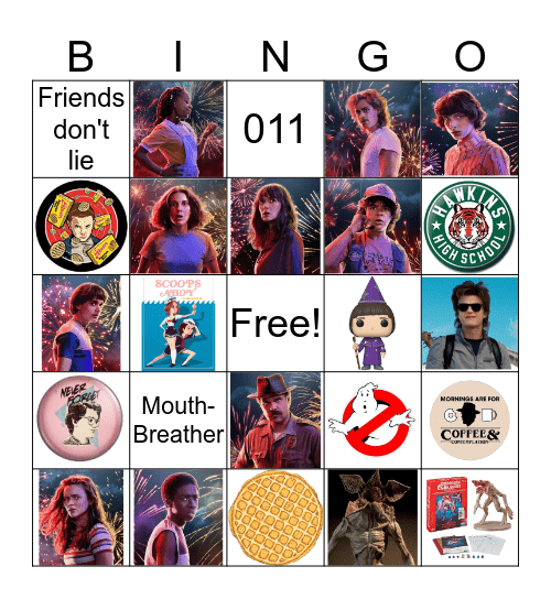 Stranger Things Bingo Card