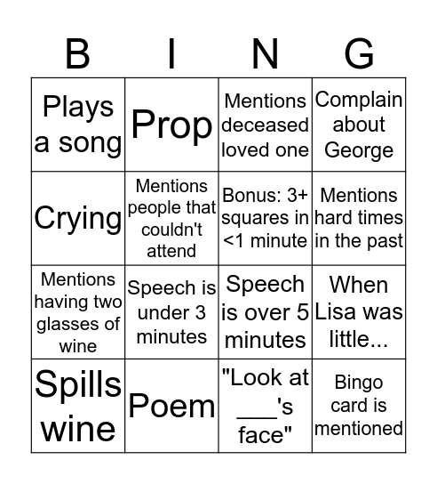 Bright Rangel Wedding Bingo Card