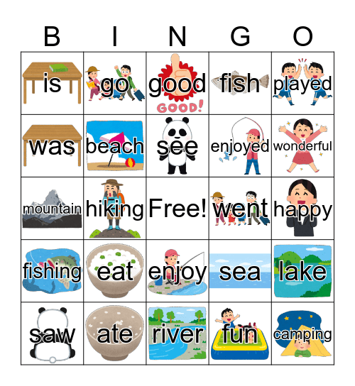 Past tense Bingo Card