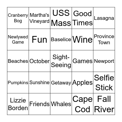 Columbus Day Bingo Bash Bingo Card