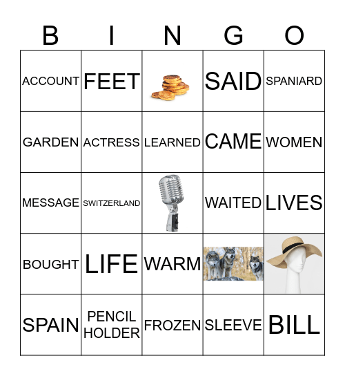 WORDS AND FUN FACTS! Bingo Card