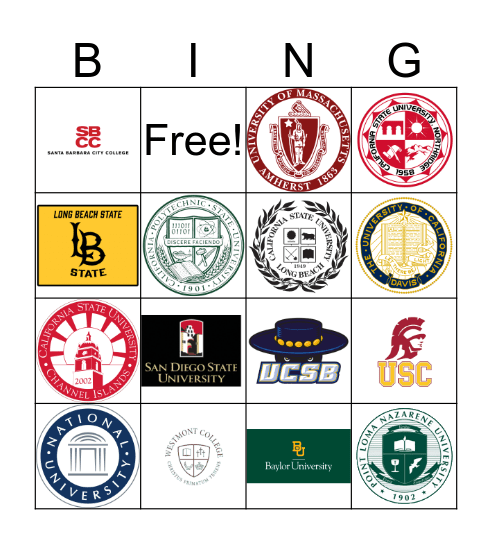 Where did CMS go to college? Bingo Card