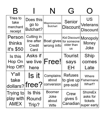 PNW Bingo Card