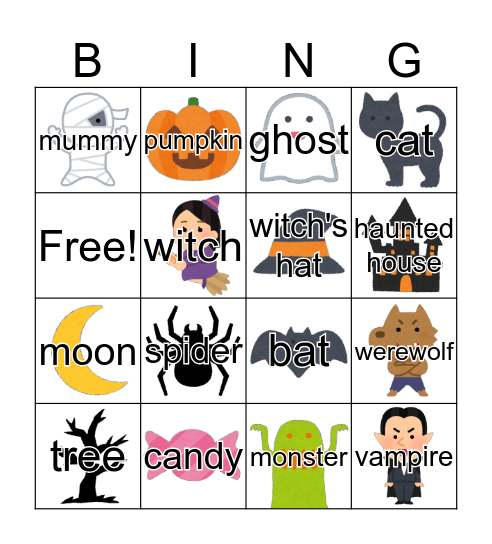 Halloween  Bingo Card