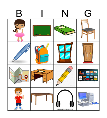 Bien Dit Unit 1B (school supplies) Bingo Card