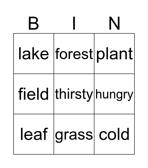 Bingo Card