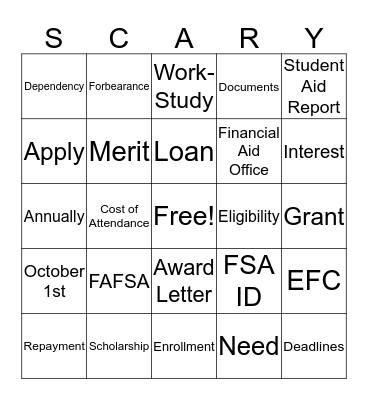 Financial Aid Doesn't Have to Be Bingo Card
