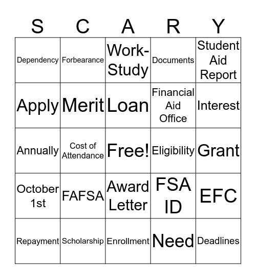 Financial Aid Doesn't Have to Be Bingo Card