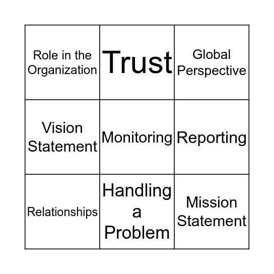 Strategic Mgmt in PR Practice Bingo Card