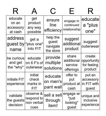 ACEtober Fest! Bingo Card