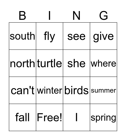 Unit 3  Bingo Card