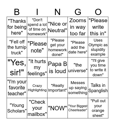 BirkenBingo Card