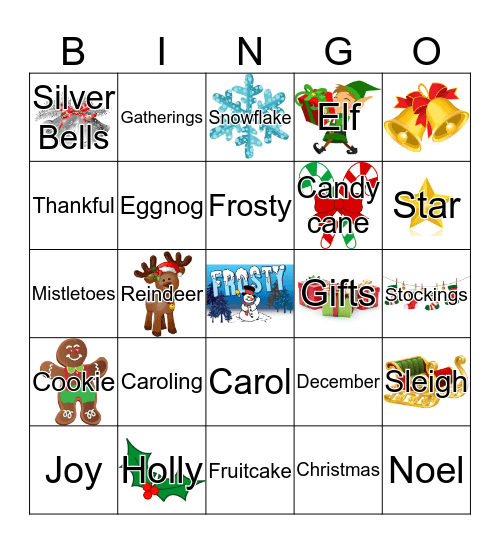 Jingle Mingle Bingo Card