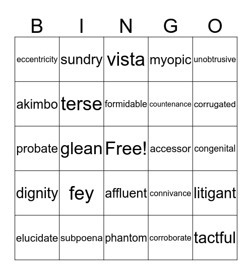 to kill a mockingbird Bingo Card