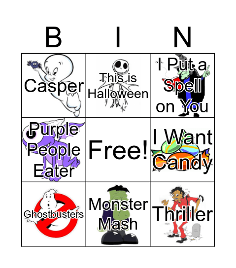 Spooky Bingo Card