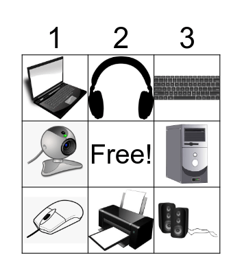 Parts of the Computer Bingo Card