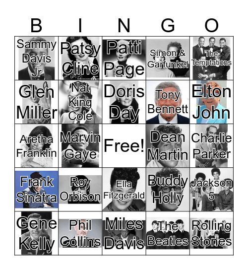Music Bingo Card