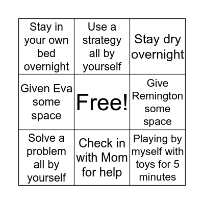 Colin's Tic Tac Toe Bingo Card