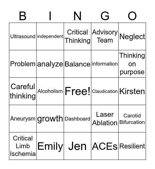 Education Day Bingo Card