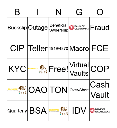 Customer Service Week Bingo Card