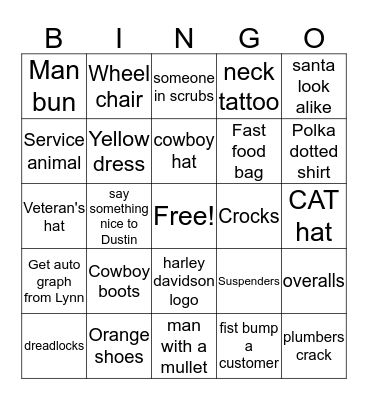 Amy's Blackout   Bingo Card